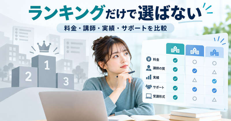 就活塾をランキングだけで選ばず、料金・講師・実績・サポート内容を比較する女子学生